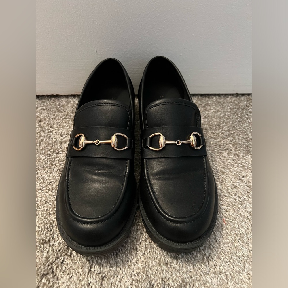 Size 7.5W Sincerely Jules Slip On Black Oxford Loafers